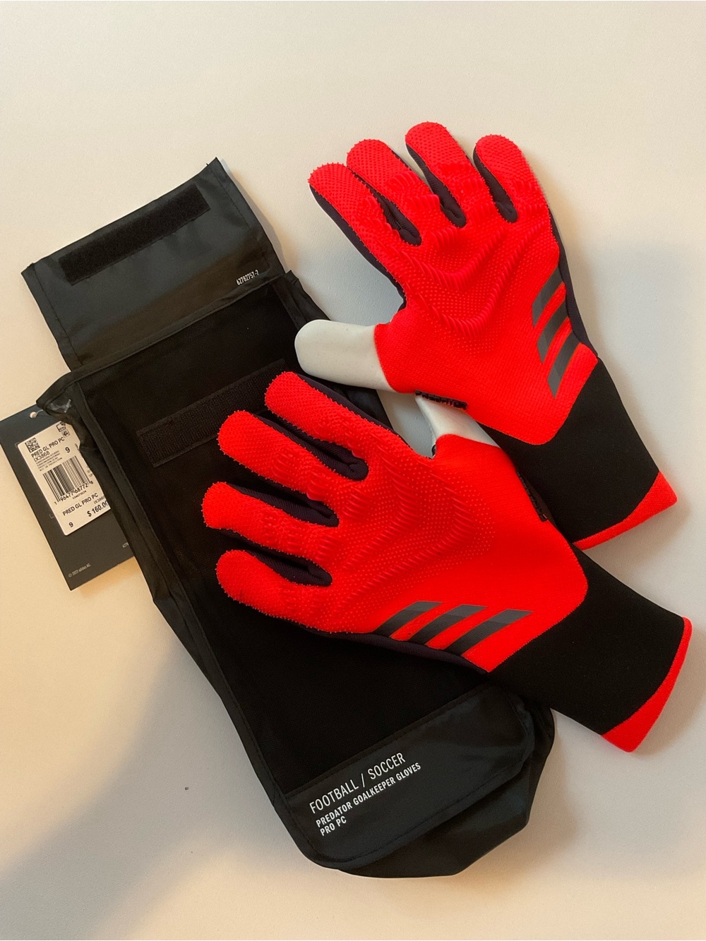 Adidas Predator Pro PC Goalkeeper Gloves Red IX3868 Size 9 $160 New Soccer
